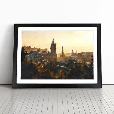 View Of Edinburgh From Calton Hill Wall Art Print Framed Canvas Picture Poster • £24.95