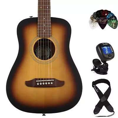 Fender Redondo Mini Acoustic Guitar Essentials Bundle - Sunburst • $219