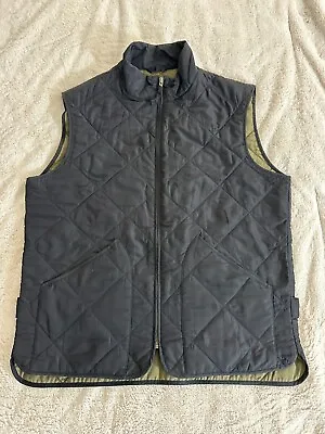 J Crew Mercantile Vest Mens Size L Black Diamond Quilted Full Zip Vest • $30