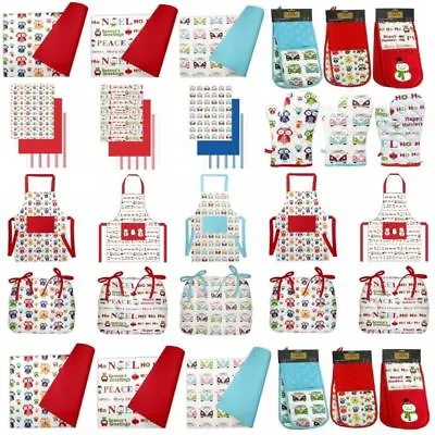 Matching Kitchen Cooking Apron Oven Gloves Chair Pads Placemats Towels Cookware • £9.99