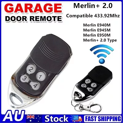 For Merlin+ 2.0 E945M E950M E940M Garage Gate Door Remote Control 433.92mhz AU • $16.89