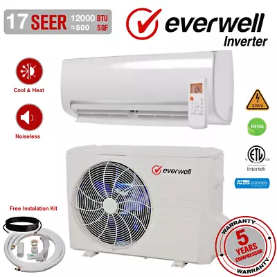 12000 BTU AC Mini Split 17 SEER2 INVERTER AC Ductless Heat Pump 220V • $495