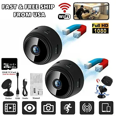 Mini Wireless Hidden Spy Camera Wifi IP Home Security 1080P HD Night Vision Cam • $12.90