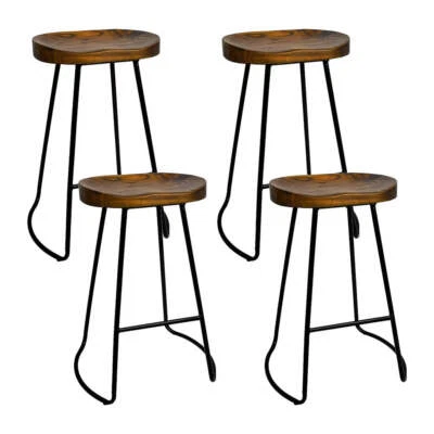 $259.21 • Buy Artiss 4x Vintage Tractor Bar Stools Retro Stool Industrial Chairs Black 65cm