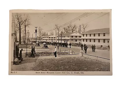 Street Scene - Reception Center - Fort Geo. G. Meade Md. WWII Postcard • $4.99