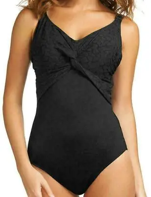 Fantasie Montreal Underwire Twist Front Black Swimsuit USA Black 38D NWT • £34.68