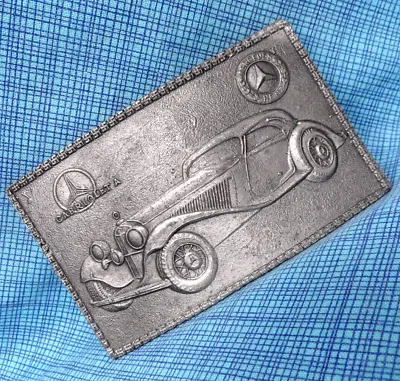 Mercedes Benz Cabriolet A Promo Belt Buckle Antique Autos Vintage 70s    .MMR865 • $29.98