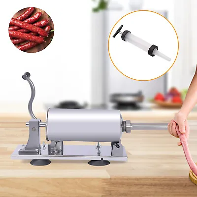 4L Horizontal Manual Sausage Stuffer Stainless Steel Sausages Maker Chicken Meat • $51