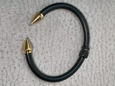 Vita Fede Bracelet Dagger Bangle Matte Black & Gold Two Tone Mini Titan Hinged • $94