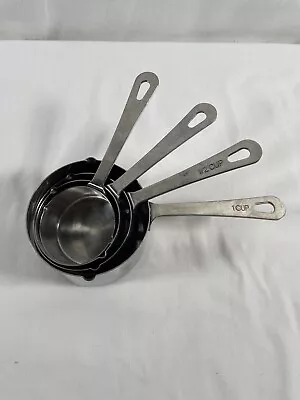 Amco Stainless Steel Measuring Cups Multiple Sizes Nesting W/Spout 527  • $15.41