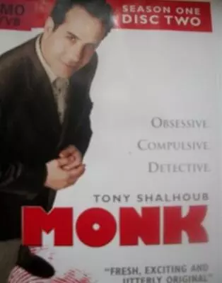 MONK Season 1 Disc 2 Episodes 4-6 - DVD -  Very Good - - - 1 -  -  -  Disc • $6.29