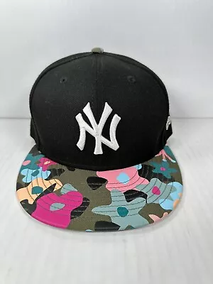 New Era New York Yankees 9FIFTY Black Floral Camo One Size Snapback Hat Cap NEW • $32.90