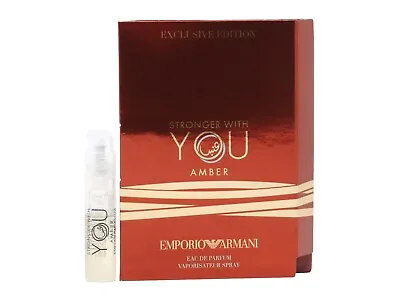 EMPORIO ARMANI STRONGER WITH YOU AMBER 1.2ml .04fl Oz X 1 COLOGNE SPRAY SAMPLE • $8