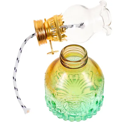 Glass Kerosene Lamp Office Vintage Oil Lamps Rustic Lantern • £17.38
