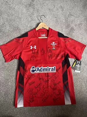 Fully Signed Six Nations Grand Slam Wales Rugby Shirt 2013-2014 • £150