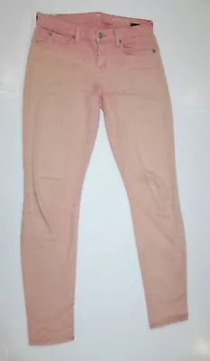 7 For All Mankind Gwenevere Skinny Summer Peach Jeans Women's Size 29 X 29 • $17.50