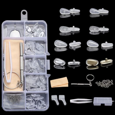 $10.48 • Buy Glasses Repair Kit Glasses Screws Sunglass Repair Tool Eyeglass Nose Pads