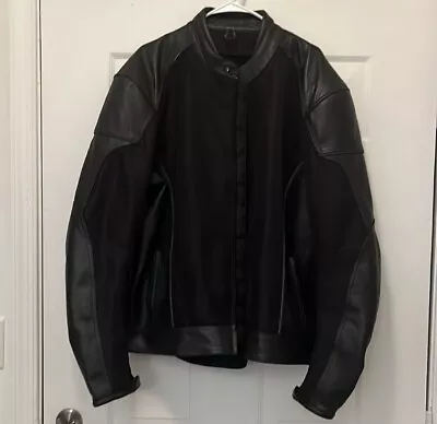 BILT Armored Black Leather Motorcycle Biker Jacket Men’s Size 50 • $50