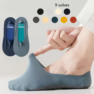 Men Invisible Ice Silk Socks No Show Short Thin Breathable Ankle Hosiery Summer✔ • $2.70