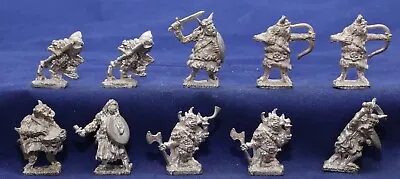 10 Metal Miniatures Elan Merch 1762 Orcs / Half Orcs TSR D&D LOTR W/o Paint 1978 • $0.99