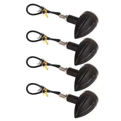 4Pcs Motorcycle Turn Signal Light 13LED 4 Wires Vintage Indicator Lamp For Scoot • $14.39