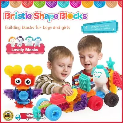 Bristle Shape Blocks Build And Play Fun Bricks Set For Boys Girls (100pcs) • $32.99