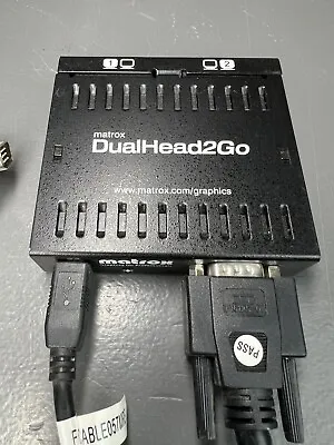 Genuine Matrox DualHead2Go DP Edition Display Port D2G-DP-MIF With Cables Nice • $20