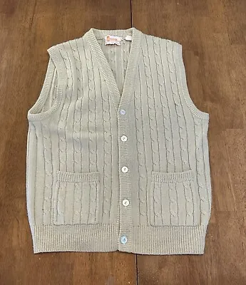 Vintage Indian Brand Sportswear Men’s Cardigan Sweater Vest Medium 80s • $20