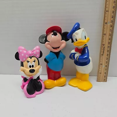 Disney Mickey Mouse Bath Toys - DONALD DUCK MINNIE MICKEY Plastic Vinyl Figures • $9.99