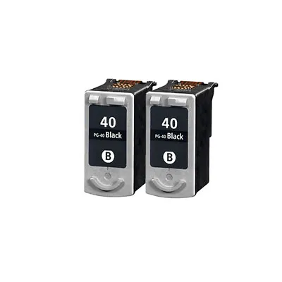 2 Black Ink Cartridges For Canon Pixma IP1300 IP1700 IP1900 IP2400 IP2600 PG40 • £22.39