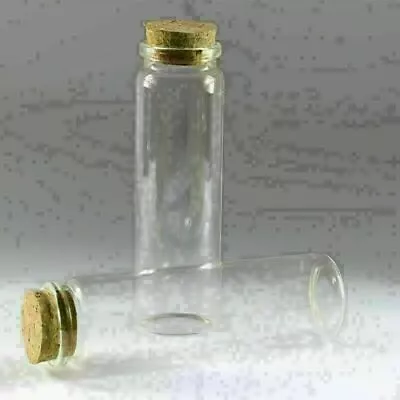 1/3/5Pcs 90ml Empty Glass Bottles Sample Vials Clear Vial With Corks Jars New • $16.01