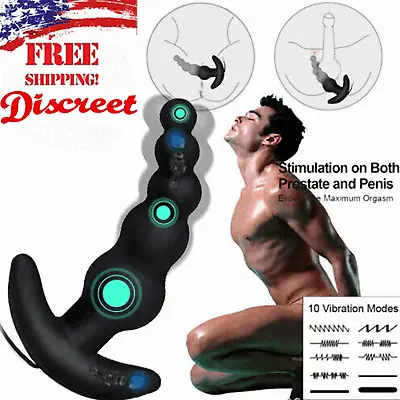 Prostate Vibrating Massager Dildo Anal-Butt Plug G-spot Sex Toy For Women Men  • $9.09