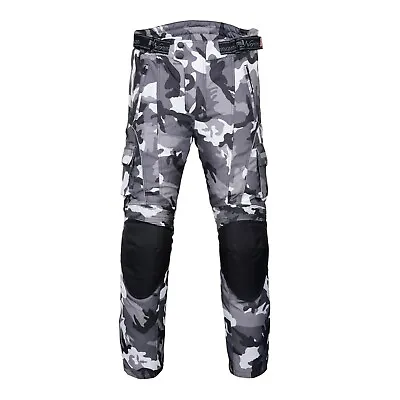 Motorbike Motorcycle Waterproof Cordura Textile Trousers Pants Armours Reflector • £37.99