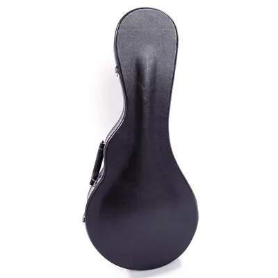 Glarry F-Style Microgroove Pattern Leather Wood Mandolin Case Black • $49.99