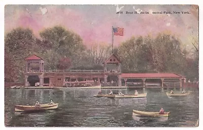 Post Card Boat House In Central Park New York • $2