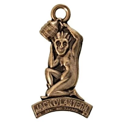 £26 • Buy Vintage Lucky PIXIE JACK O'LANTERN - Cornish Piskie Pisky Pixy Pendant - Ref.107