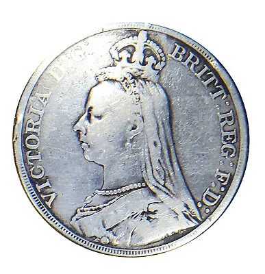 Great Britain 1889 Queen Victoria Silver Crown Coin # 0371 • $125