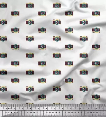 Soimoi Cotton Poplin Fabric Camera Shirting Print Sewing Fabric-Xg9 • $9.13