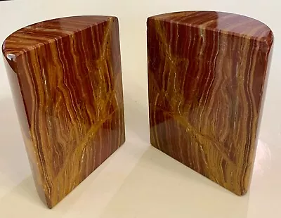 Brown Marble Bookends • $25