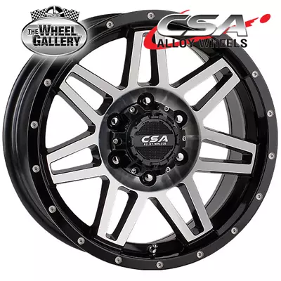 CSA Renegade Large Cap 17x8 6/139.7 20P Gloss Black Machined Face Set Of All... • $1156