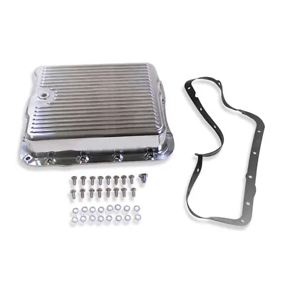 For GM Chevy 700R4 / 4L60 Finned Transmission Oil Pan Polished Aluminum • $83.99