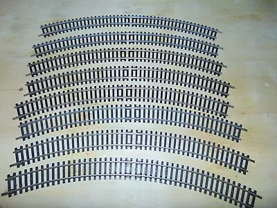 8 X HORNBY R607 Curve 2nd Radius 00 Gauge Track - 438mm Long - Nickle Silver • £12.95