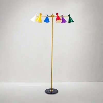 Mid-Century Italian Floor Lamp In Brass 1960s 6 Bulbs Light Lamp Gift New Item • $344.10