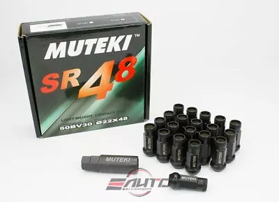 MUTEKI SR48 12x1.5 M12 P1.2 Extend Wheel Rim Tuner Lug Nut Taper Acorn - Black D • $79.95