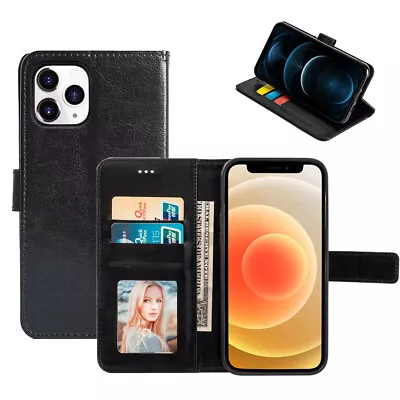 $9.89 • Buy Wallet Leather Flip Case Cover For IPhone 14 11 13 12 Pro XS Max XR 7 8 6 Plus X