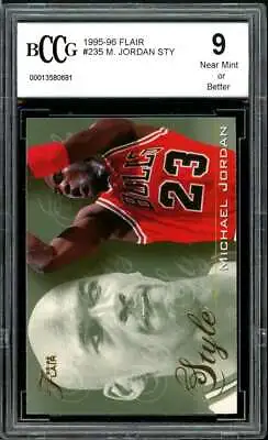 1995-96 Flair #235 Michael Jordan Style Card BGS BCCG 9 Near Mint+ • $60