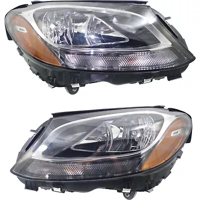 Headlight For 2015-2018 Mercedes-Benz C300 Pair Driver And Passenger Side CAPA • $460.23