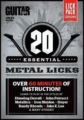 20 ESSENTIAL METAL GUITAR LICKS Video Lesson DVD And TAB PDF With Metal Mike • $14.95