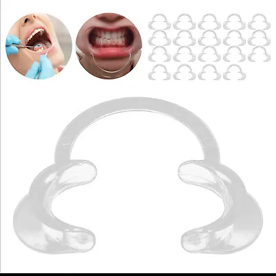 20Pcs C-Shape Mouth Opener Dental Cheek Lip Retractor Teeth Whitening L/M/S Size • £9.55