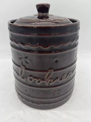 Vintage Marcrest Daisy Dot Oven Proof Stoneware Cookie Jar Crock +Lid Coffee Can • $22.99